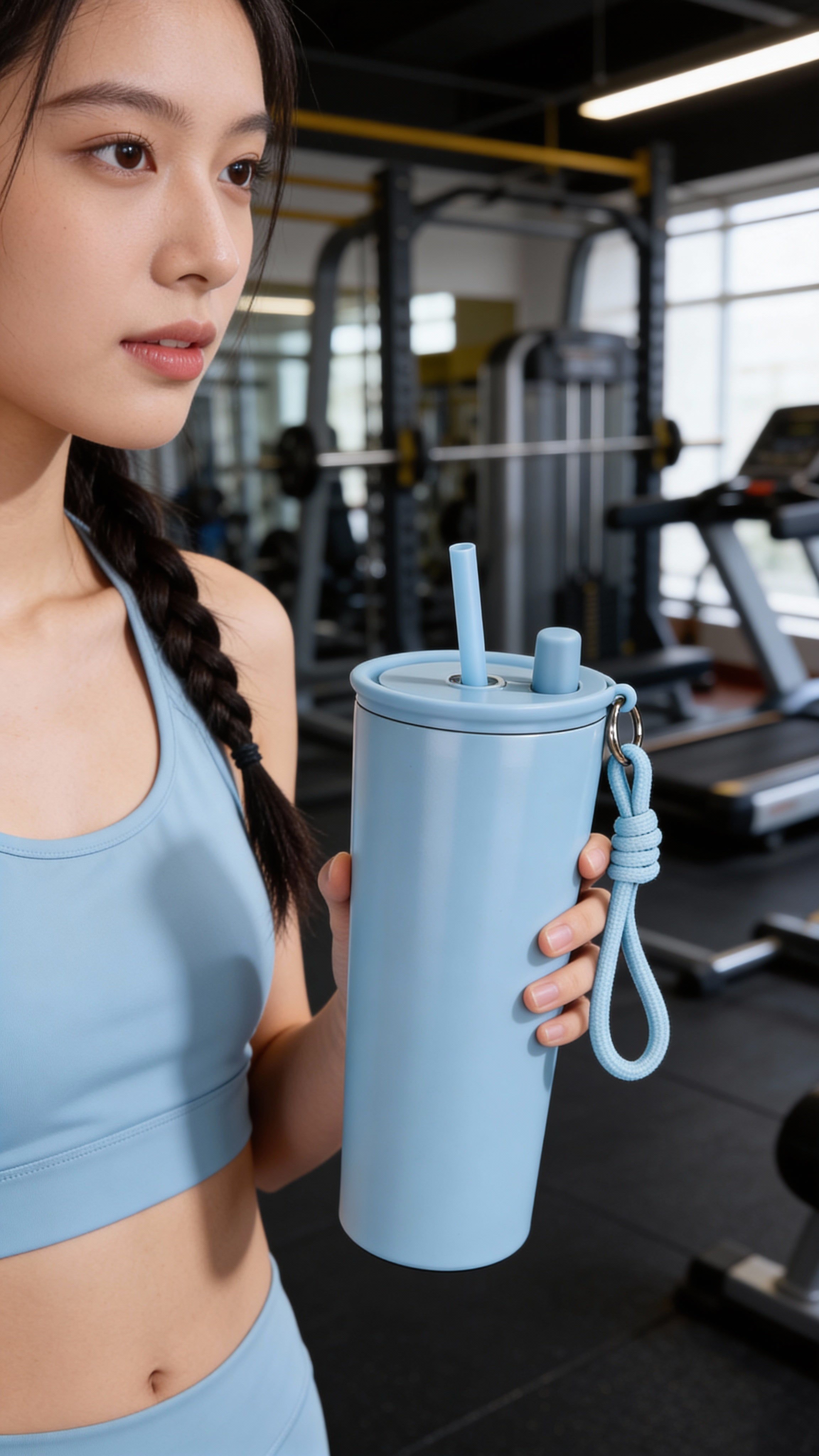 CARIA Insulated Bottle Cup with straw 710ml